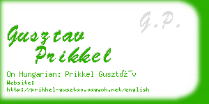 gusztav prikkel business card